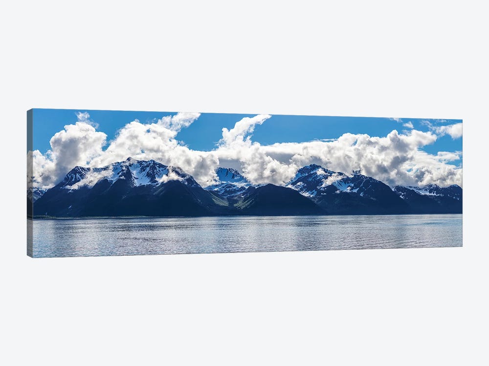 Scenic View Of Mountain Range, Resurrection Bay, Kenai Peninsula, Seward, AK, USA by Panoramic Images 1-piece Canvas Artwork