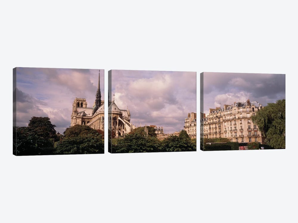 France, Paris, Notre Dame by Panoramic Images 3-piece Canvas Artwork