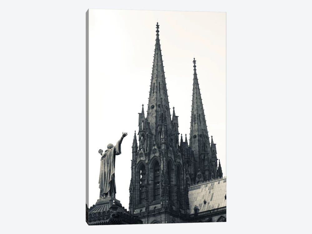 Low Angle View Of A Cathedral, Cathedrale Notre-Dame-De-L'Assomption, Clermont-Ferrand, Auvergne, Puy-De-Dome, France by Panoramic Images 1-piece Canvas Art