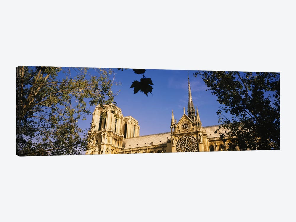 Low Angle View Of A Cathedral, Notre Dame Cathedral, Paris, France by Panoramic Images 1-piece Canvas Print