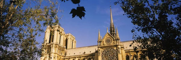 Notre Dame Cathedral: Low Angle View Of A Cathedral, Notre Dame Cathedral, Paris, France by Panoramic Images