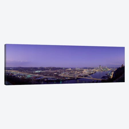 Aerial view of a city, Pittsburgh, Allegheny County, Pennsylvania, USA Canvas Print #PIM1532} by Panoramic Images Canvas Print