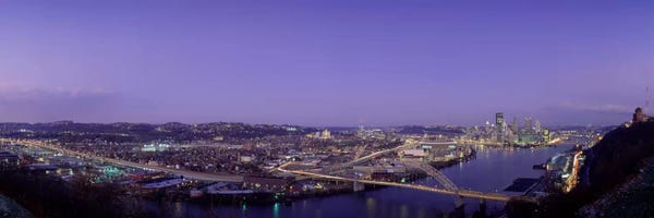Pennsylvania: Aerial view of a city, Pittsburgh, Allegheny County, Pennsylvania, USA by Panoramic Images