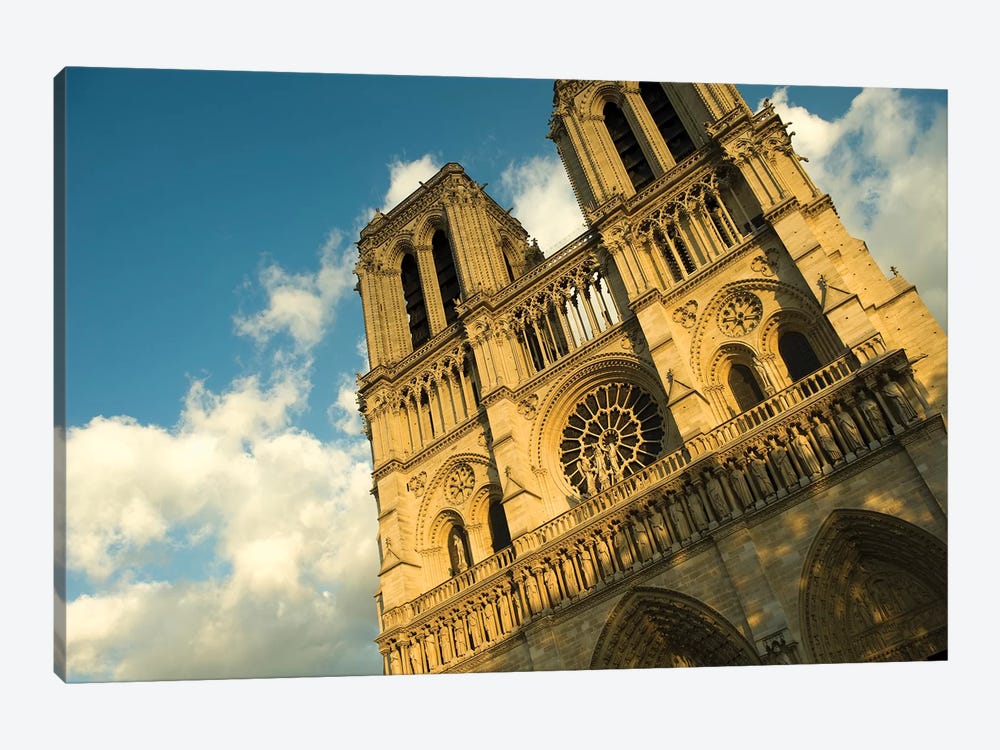 Low Angle View Of A Cathedral, Notre Dame, Paris, Ile-De-France, France by Panoramic Images 1-piece Canvas Art