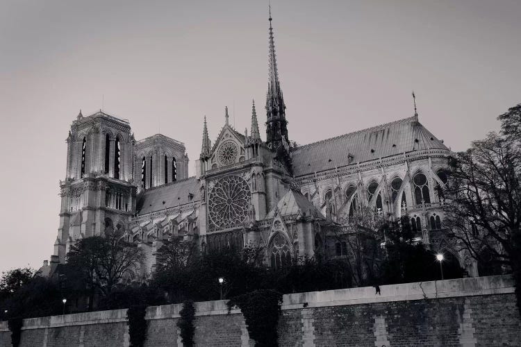 Low Angle View Of A Cathedral, Notre Dame, Paris, Ile-De-France, France