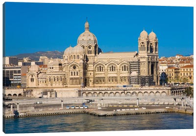 Notre Dame De La Garde, Marseille, Provence, France On The Mediterranean Sea Canvas Art Print - Provence