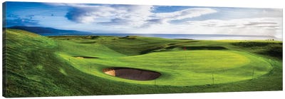 18th Green at Brora Golf Club, Moray Firth, Brora, Scotland Canvas Art Print - United Kingdom Art