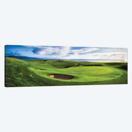 18th Green at Brora Golf Club, Moray Firth, Brora, Scotland Canvas Print #PIM15338} by Panoramic Images Canvas Artwork