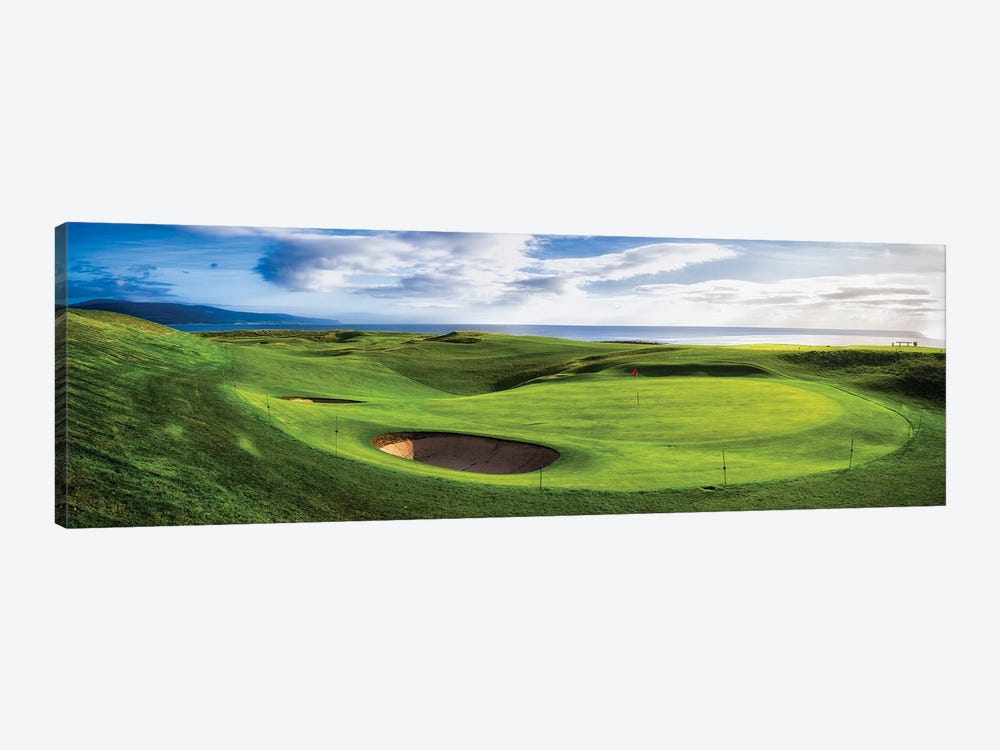 18th Green at Brora Golf Club, Moray Firth, Brora, Scotland by Panoramic Images 1-piece Art Print