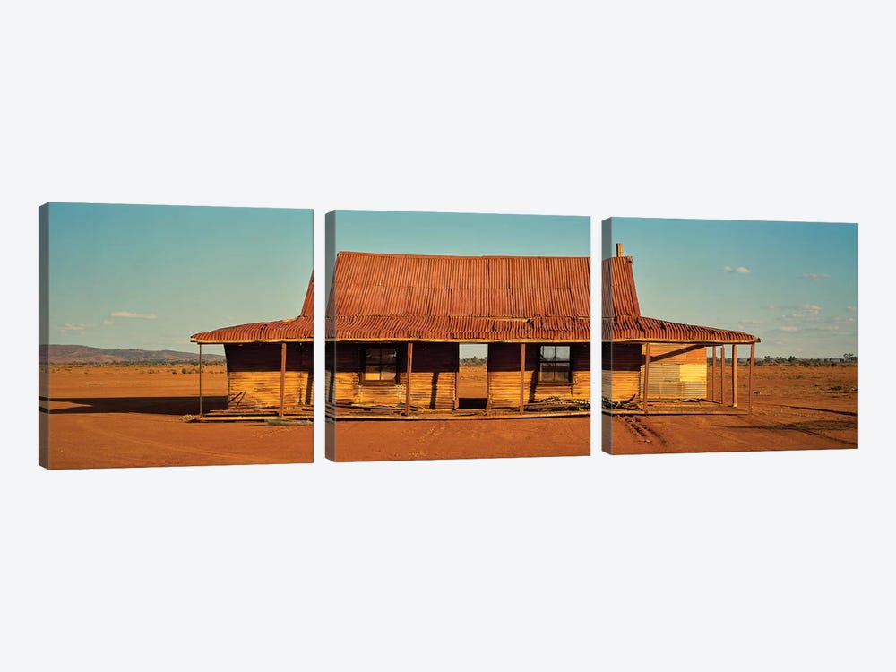 Abandoned house on desert, Silverston, New South Wales, Australia by Panoramic Images 3-piece Canvas Print