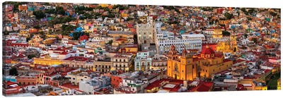 Aerial view of colorful city, Guanajuato, Mexico Canvas Art Print - Mexico Art