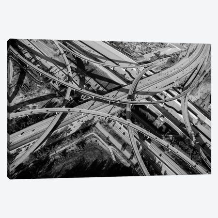 Aerial view of freeway interchange, City Of Los Angeles, Los Angeles County, California, USA Canvas Print #PIM15349} by Panoramic Images Art Print