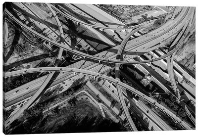 Aerial view of freeway interchange, City Of Los Angeles, Los Angeles County, California, USA Canvas Art Print - Los Angeles Art