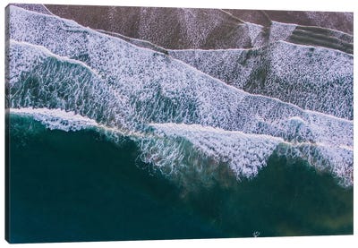 Aerial view of the beach, Cannon Beach, Oregon, USA Canvas Art Print
