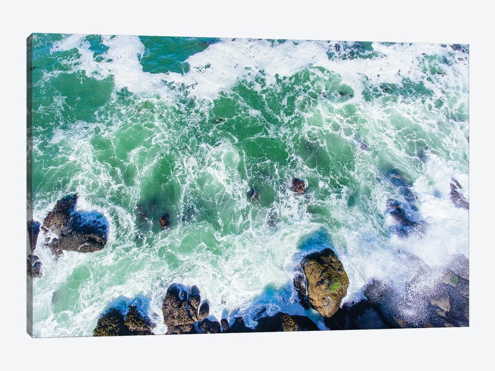 Aerial view of the beach, Newport, Lincoln County, Oregon, USA by Panoramic Images 1-piece Canvas Art