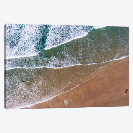 Aerial view of the beach, Newport, Lincoln County, Oregon, USA Canvas Print #PIM15352} by Panoramic Images Canvas Artwork
