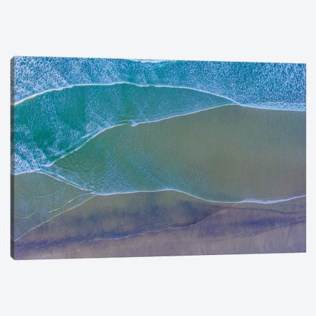 Aerial view of the beach, Newport, Lincoln County, Oregon, USA Canvas Print #PIM15353} by Panoramic Images Canvas Art