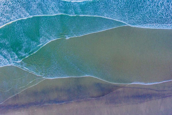 Oregon: Aerial view of the beach, Newport, Lincoln County, Oregon, USA by Panoramic Images