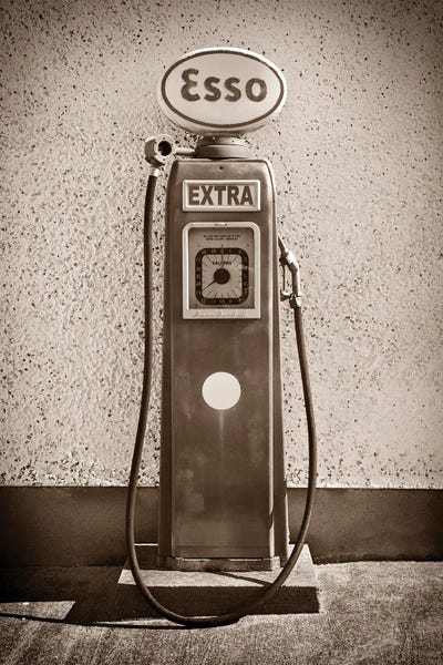 An Esso Petrol Pump from the first half of the 20th Century, Ireland by Panoramic Images canvas print