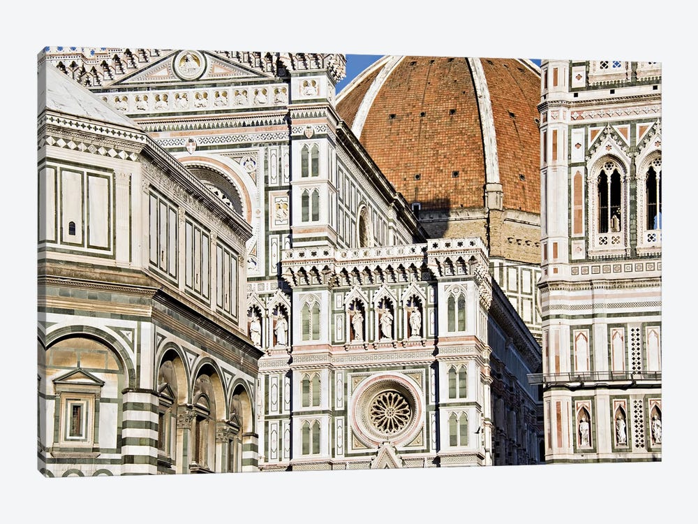 Architectural detail of a cathedral, Duomo Santa Maria Del Fiore, Florence, Tuscany, Italy by Panoramic Images 1-piece Art Print