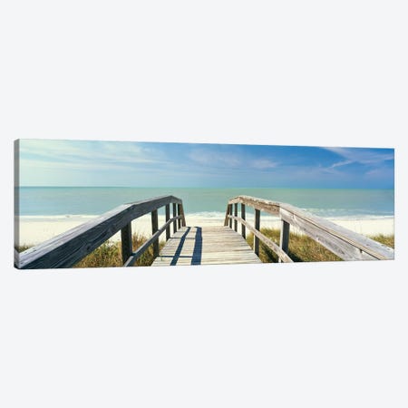 Boardwalk on the beach, Gasparilla Island, Florida, USA Canvas Print #PIM15390} by Panoramic Images Canvas Wall Art