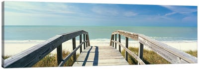 Boardwalk on the beach, Gasparilla Island, Florida, USA Canvas Art Print - Florida Art
