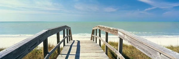 Florida: Boardwalk on the beach, Gasparilla Island, Florida, USA by Panoramic Images