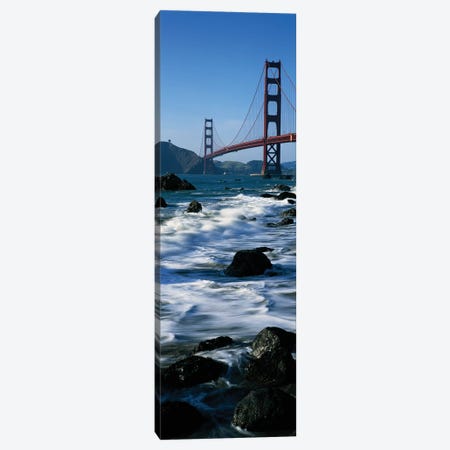 Bridge across the sea, Golden Gate Bridge, Baker Beach, San Francisco, California, USA Canvas Print #PIM15392} by Panoramic Images Canvas Artwork
