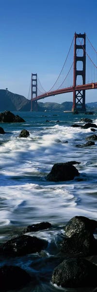 Golden Gate Bridge: Bridge across the sea, Golden Gate Bridge, Baker Beach, San Francisco, California, USA by Panoramic Images