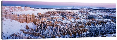 Canyon covered with snow, Bryce Point, Bryce Canyon National Park, Utah, USA Canvas Art Print - Utah Art
