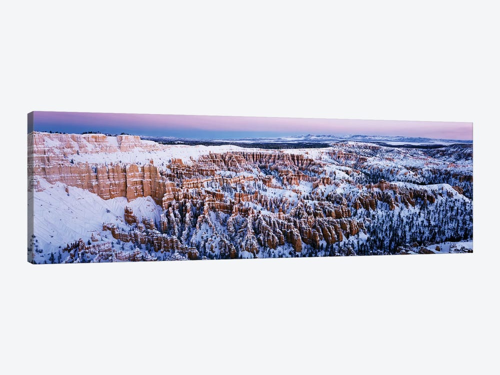 Canyon covered with snow, Bryce Point, Bryce Canyon National Park, Utah, USA by Panoramic Images 1-piece Canvas Wall Art