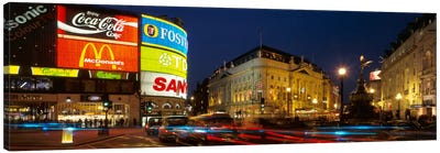 Piccadilly Circus, City Of Westminster, London, England, United Kingdom Canvas Art Print - England Art