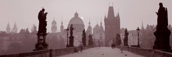 Streets: Charles Bridge Prague Czech Republic by Panoramic Images