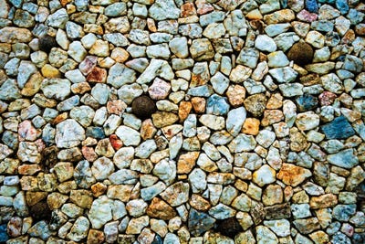 Close up of stone wall with quartz stones, Ireland by Panoramic Images multi panel art
