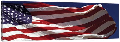 Close-up of an American flag, USA Canvas Art Print - Flag Art