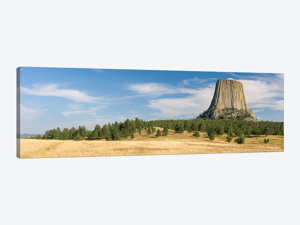 Devils Tower seen from Joyner Ridge Trail, Devils Tower National Monument, Wyoming, USA by Panoramic Images 1-piece Canvas Artwork
