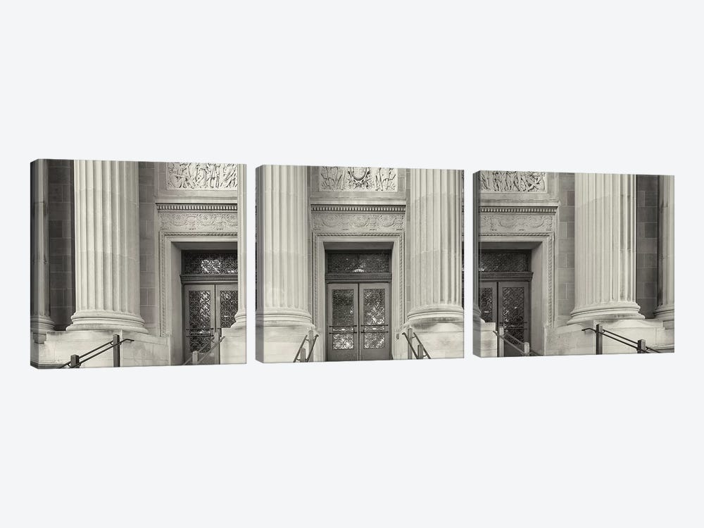 Entrance to the university building, University of Minnesota, Upper Midwest, Minneapolis, Hennepin County, Minnesota, USA by Panoramic Images 3-piece Canvas Wall Art