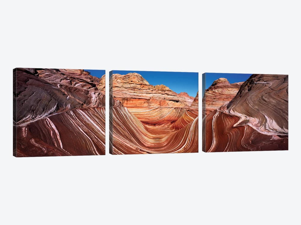 Eroded cliffs, Vermillion Cliffs, Vermilion Cliffs National Monument, Arizona, USA by Panoramic Images 3-piece Art Print