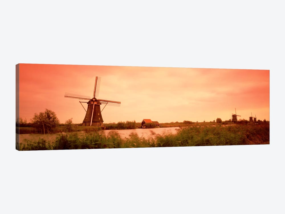 18th Century Windmill, Kinderdigk, South Holland, Netherlands by Panoramic Images 1-piece Canvas Artwork