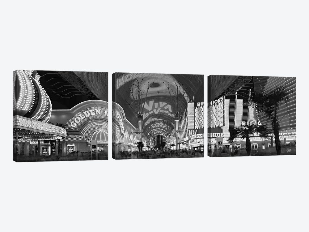 Fremont Street Experience, Las Vegas, Nevada, USA by Panoramic Images 3-piece Canvas Art Print