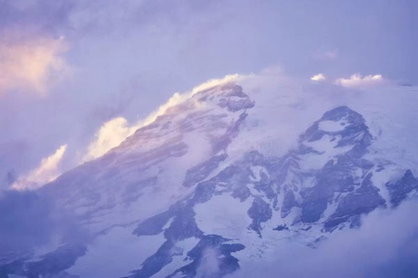 Glaciers & Icebergs: Glaciers cascade down the south side of Mt. Rainier, Mt. Rainier National Park, Washington, USA by Panoramic Images