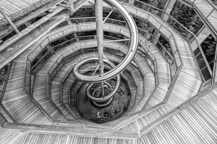 High angle view of the Baumwipfelpfad Neuschonau in Lusen National Park Centre, Bad Wildbad, Germany