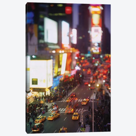 High angle view of traffic on a road in a city, Times Square, Manhattan, New York City, New York State, USA Canvas Print #PIM15512} by Panoramic Images Canvas Art