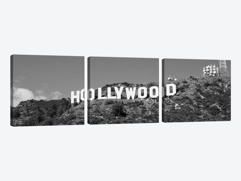 Hollywood Sign At Hollywood Hills, Los Angeles, California, USA by Panoramic Images 3-piece Canvas Artwork