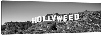 Hollywood Sign changed to Hollyweed, at Hollywood Hills, Los Angeles, California, USA Canvas Art Print - Los Angeles Art