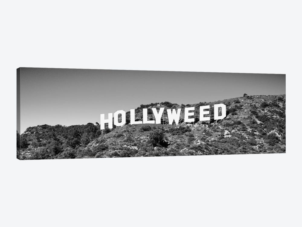 Hollywood Sign changed to Hollyweed, at Hollywood Hills, Los Angeles, California, USA by Panoramic Images 1-piece Canvas Art Print