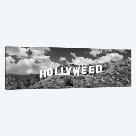 Hollywood Sign changed to Hollyweed, at Hollywood Hills, Los Angeles, California, USA Canvas Print #PIM15515} by Panoramic Images Canvas Print
