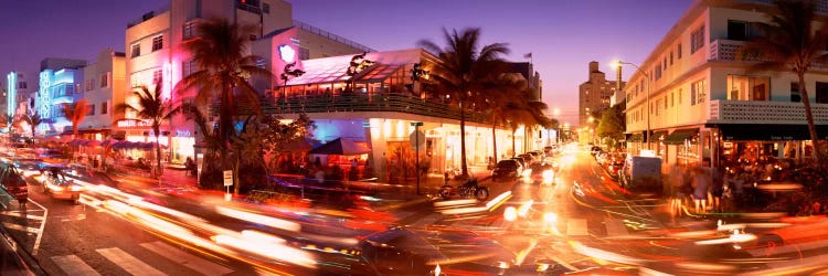 Traffic on a road, Ocean Drive, Miami, Florida, USA