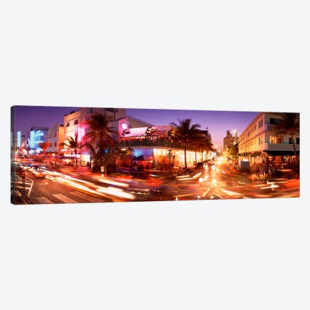 Traffic on a road, Ocean Drive, Miami, Florida, USA Canvas Print #PIM1551} by Panoramic Images Art Print