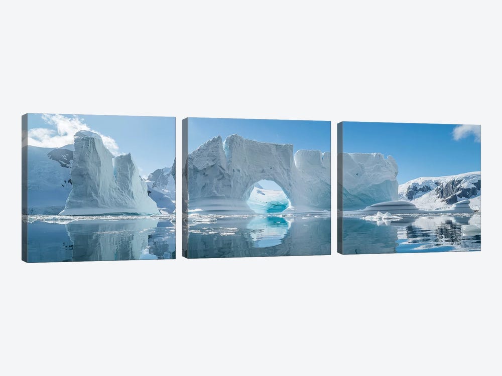 Icebergs floating in the Southern Ocean, Antarctic Peninsula, Antarctica by Panoramic Images 3-piece Canvas Artwork